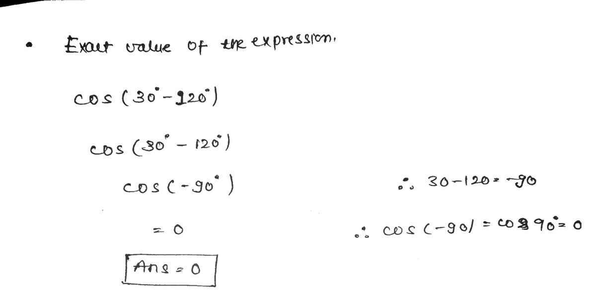 Trigonometry homework question answer, step 1, image 1